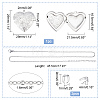 Heart Pendant Necklace DIY Making Kit DIY-DC0001-20-5