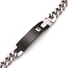 Crystal Rhinestone Rectangle & Cross Link Bracelet STAS-E160-30EBP-3