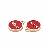 Alloy Enamel Charms ENAM-T016-11G-RS-3