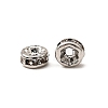 Rack Plating Brass Crystal Rhinestone Rondelle Space Beads RB-D303-P-3