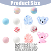 5 Styles Silicone Beads SIL-YW0002-49-3