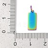 Ion Plating(IP) 304 Stainless Steel Pendants STAS-I311-31B-RC-3