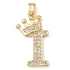 Rack Plating Brass Micro Pave Cubic Zirconia Pendants KK-D535-01I-RS-1