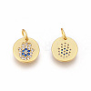 Brass Micro Pave Cubic Zirconia Charms ZIRC-F095-05-3