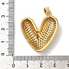 Rack Plating Brass Micro Pave Clear Cubic Zirconia Pendants KK-K345-11G-3