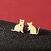 Stainless Steel Small Animal Stud Earrings for Women PW-WG5B49B-21-1