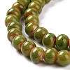 Handmade Fancy Antique Glazed Porcelain Ceramic Round Beads Strands PORC-L019-13mm-10-4
