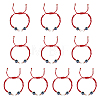 10Pcs Adjustable Braided Nylon Thread Link Bracelet Making AJEW-CA0003-89-1