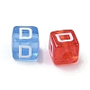 Spray Painted Transparent Acrylic Beads MACR-K365-07D-2