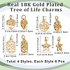 24Pcs 4 Style Rack Plating Brass Charms KK-BBC0009-10-2