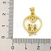 Rack Plating Brass Micro Pave Cubic Zirconia Pendants KK-C074-24G-02-3