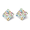 Resin Stud Earrings EJEW-I257-01C-1