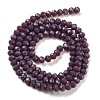 Opaque Solid Color Crystal Glass Rondelle Beads Strands EGLA-F049A-08-5