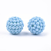 Rubberized Style Acrylic Beads MACR-T022-02C-2