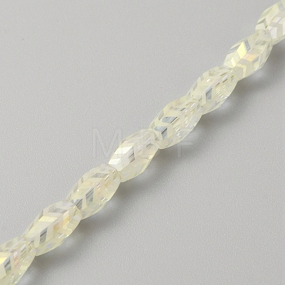 Transparent Electroplate Glass Beads EGLA-TAC0005-01H-1