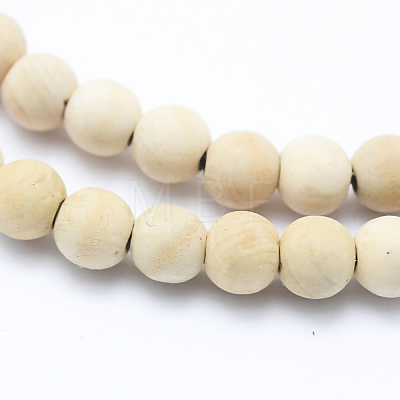 Natural Wood  Beads Strands X-WOOD-P011-07-8mm-1