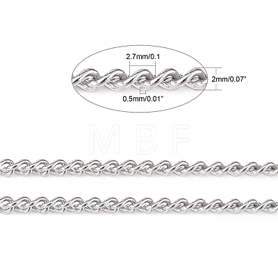 3.28 Feet 304 Stainless Steel Curb Chains X-CHS-R008-04-1