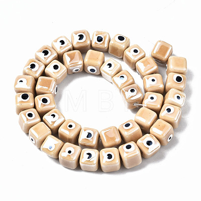Handmade Porcelain Ceramic Beads Strands PORC-T006-01K-1