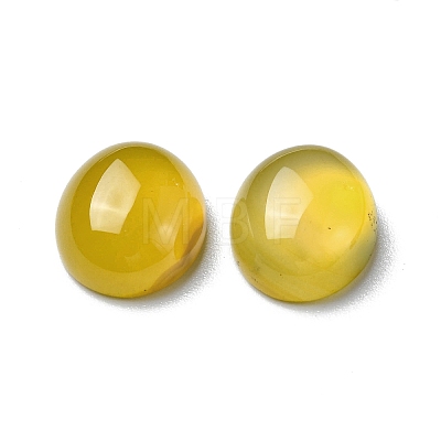 Natural Yellow Agate Cabochons G-A029-01-03-1