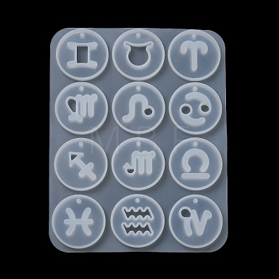 12 Constellations Flat Round DIY Silicone Molds SIMO-C012-03-1