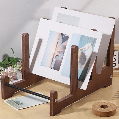 Wood Vinyl Record Storage Rack AJEW-WH0643-114-1