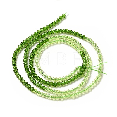 2 Colors Transparent Glass Beads Strands GLAA-G093-01M-1
