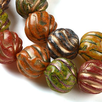 Painted Glass Bead Strands FIND-H023-09-1