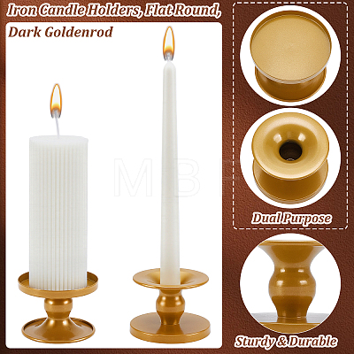 16Pcs Iron Candle Holders AJEW-WA0003-82-1