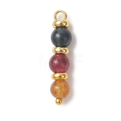 Dyed Natural Green Jade Imitation Tourmaline Pendants PALLOY-JF05067-1