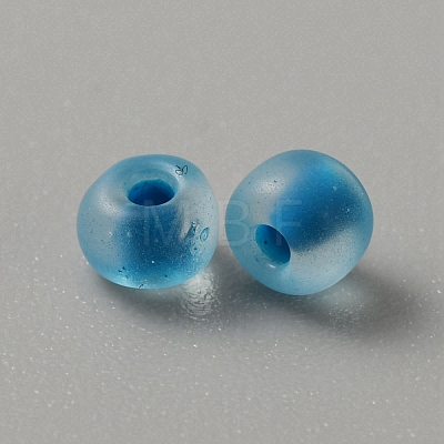 Transparent Frosted Glass Beads FGLA-TAC0008-08H-1