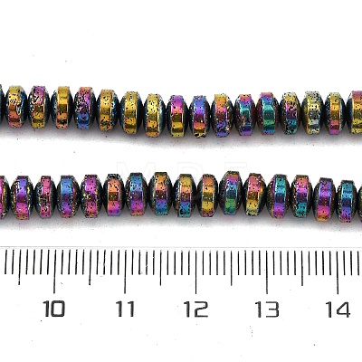 Electroplated Natural Lava Rock Beads Strands G-A256-E01-01J-1