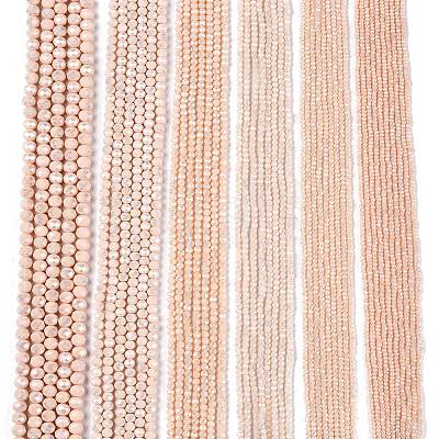Electroplate Glass Beads Strands X-EGLA-A044-P8mm-B05-1