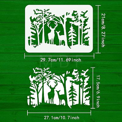 Large Plastic Reusable Drawing Painting Stencils Templates DIY-WH0202-042-1