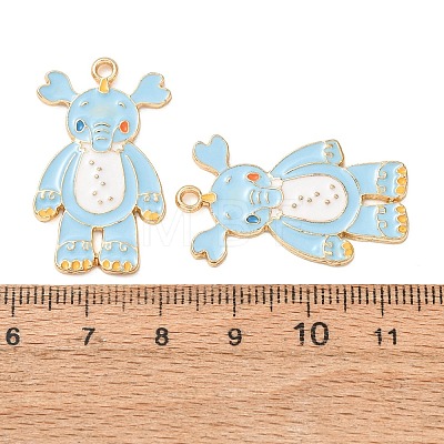 Alloy Enamel Pendants AL-CBA5FAE-02G-F-1