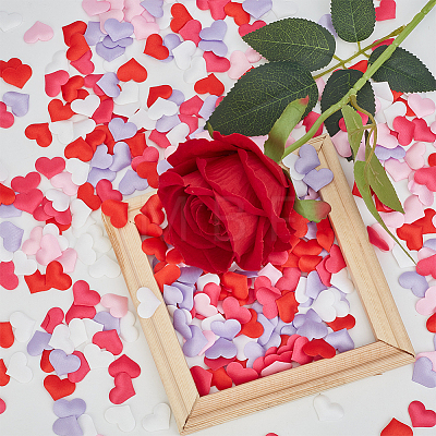 500Pcs 5 Colors Polyester Sponge Heart Shaped Confetti for Party Decoration DIY-CY0003-21A-1
