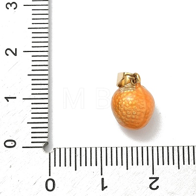 304 Stainless Steel Enamel Fruit Vegetable Charms STAS-F336-02L-G-1