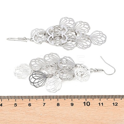 Brass Dangle Earrings EJEW-B157-02C-P-1