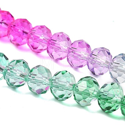 Transparent Painted Glass Beads Strands DGLA-A034-T8mm-A03-1