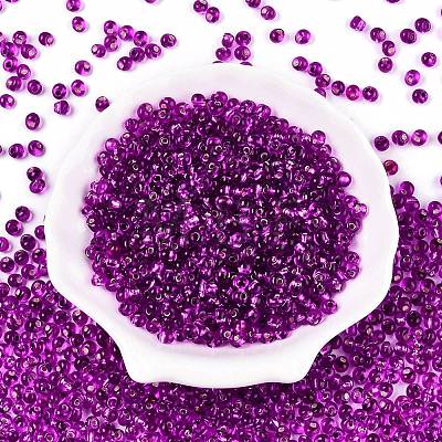 6/0 Baking Paint Transparent Glass Seed Beads SEED-N006-06H-1