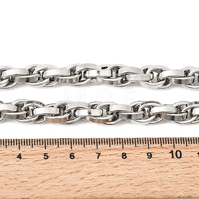 Unisex 304 Stainless Steel Rope Chain Necklaces NJEW-K305-10P-1