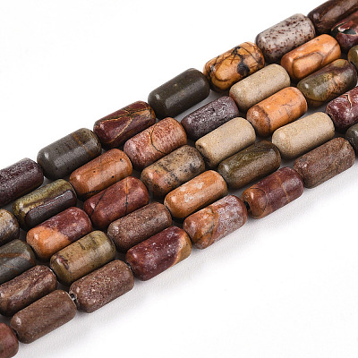 Natural Picasso Jasper/Polychrome Jasper Beads Strands G-N346-01A-05-1