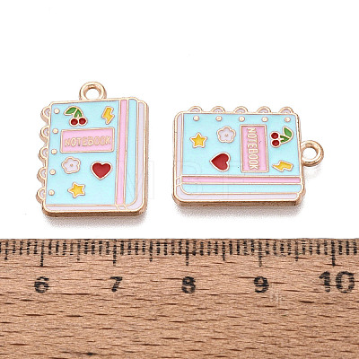 Alloy Enamel Pendants ENAM-Q004-01KCG-23-1