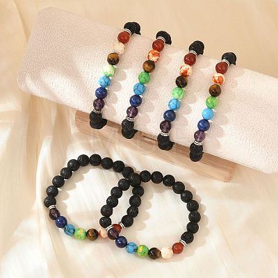 Yoga Chakra Jewelry X-BJEW-K142-A-1