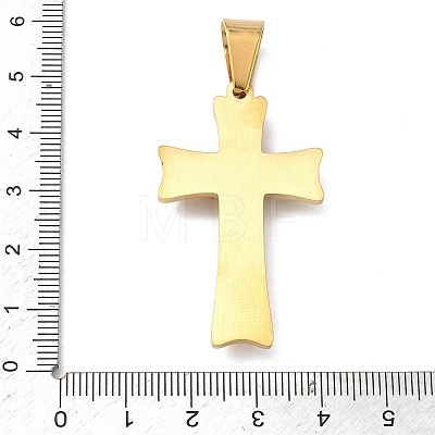 304 Stainless Steel & Rhinestone Pendants STAS-H256-03G-1