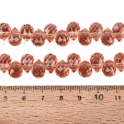 Transparent Glass Beads Strands GLAA-Q116-01A-B04-1
