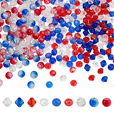 Independence Day Glass Beads Sets DIY-PH0023-63-1