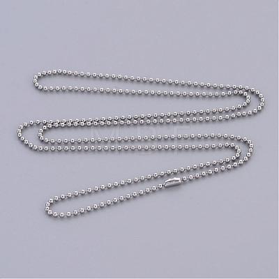 Stainless Steel Ball Chain Necklace Making X-IFIN-R114-1.5mm-1