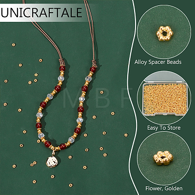 1000Pcs Tibetan Style Alloy Daisy Spacer Beads FIND-UN0004-20G-1