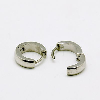 Fashion 304 Stainless Steel Huggie Hoop Earrings EJEW-G120-25A-1