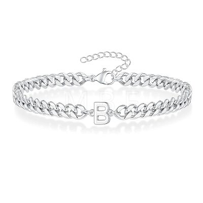 Letter 304 Stainless Steel Link Bracelets FS-WG7830E-27-1